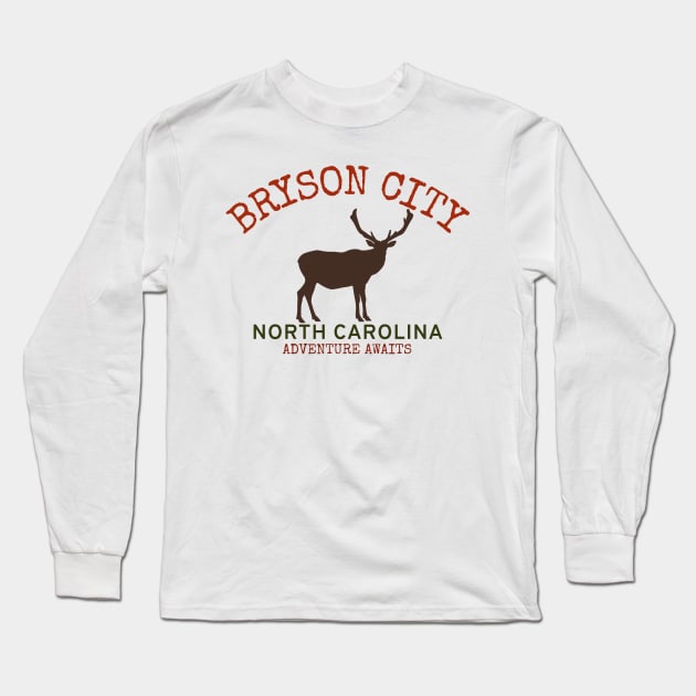 Bryson City, North Carolina Long Sleeve T-Shirt by Mountain Morning Graphics